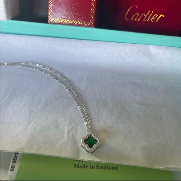 Enchanted Emerald Clover Necklace 14k